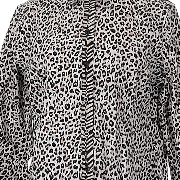 Chico's Black and White Leopard Print Blazer - Picture 5 of 5